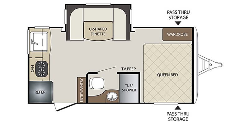 2018 KEYSTONE CROSSFIRE 1750RK, , floor-plans-day image number 0